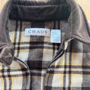 Chaus Zip up Flannel Womens 8p
